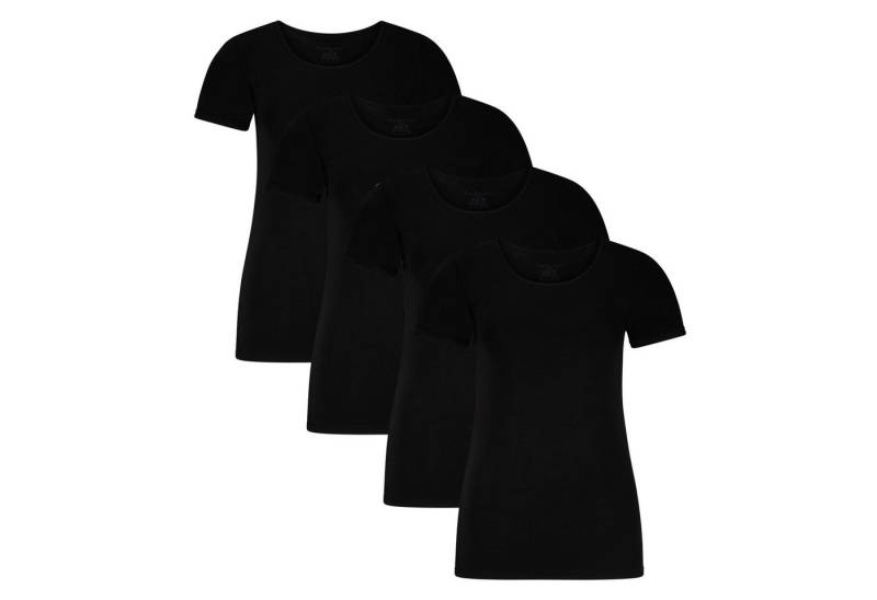 Bamboo basics Unterhemd Damen T-Shirt 4er Pack Viskose KATE (Packung, 4er Pack) von Bamboo basics
