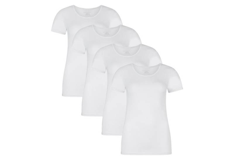 Bamboo basics Unterhemd Damen T-Shirt 4er Pack Viskose KATE (Packung, 4er Pack) von Bamboo basics