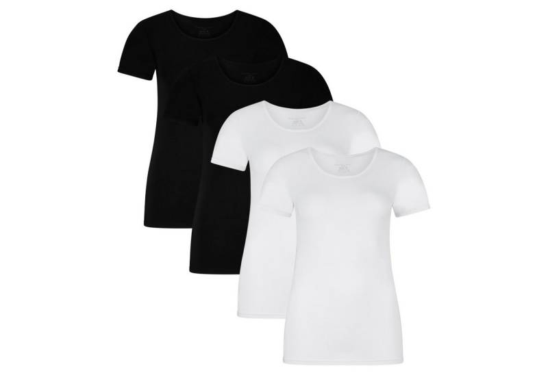 Bamboo basics Unterhemd Damen T-Shirt 4er Pack Viskose KATE (Packung, 4er Pack) von Bamboo basics