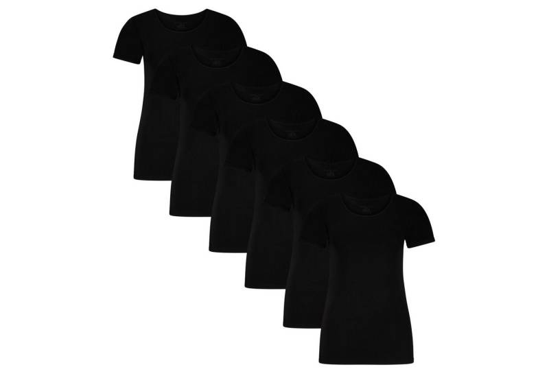 Bamboo basics Unterhemd Damen T-Shirt 6er Pack Viskose KATE (Packung, 6er Pack) von Bamboo basics