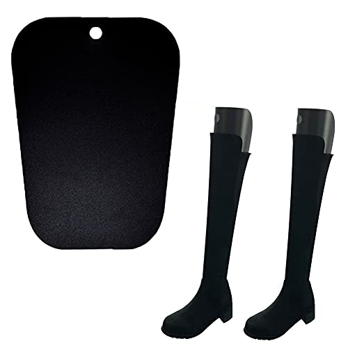 2 Paar schwarze Kunststoff-Ständer für Schuhspanner dicke hohe Stiefelform-Einsätze Oberschenkel-Stiefelhalter Aufhänger für Frauen Damen Mädchen von Bamboopack