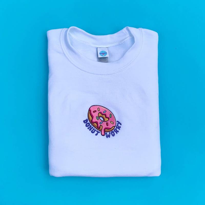 Donut Sorgen Besticktes Sweatshirt | Donutpullover/Crewneck von BamboozleStore