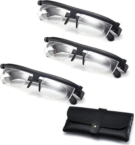 Bamideo Primafocus Adjustable Glasses, Adjustable Focus Glasses Near and Far Sight, Deefocus Adjustable Glasses, Adjustable Focus Reading Glasses, Close Reading Glasses For Women Men (3Sets) von Bamideo