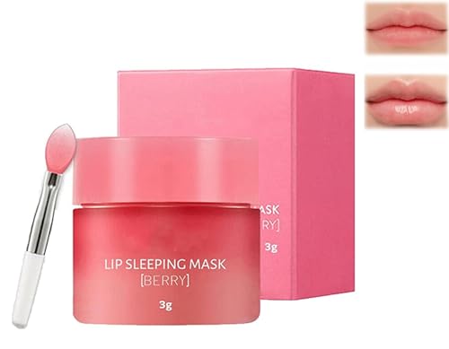 Lippenschlafmaske, Lip Sleeping Care Special Mask Care Moisture Korean Lip Balm Smooth, Lip Sleeping Mask, All-Natural Overnight Hydrating Lip Treatment, Lip Mask for Dry Chapped Peeling Lips (1pcs) von Bamideo