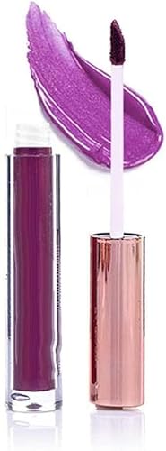 Matte Metallic Lip Gloss Long Lasting Waterproof Diamond Shimmer Liquid Lipstick - Metallic StarkPigmentiert Not Stick Diamant Shimmer Liquid Lipstick - glitzer lipgloss (#3 Plum) von Bamideo