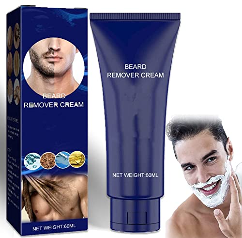 Men Permanent Hair Beard Removal Cream Depilatory Paste Face, Men Hair Removal Cream, Soft Painless Beard Remover Cream, Suitable for Face, Chest, Underarms, Arms, Legs (1pcs) von Bamideo