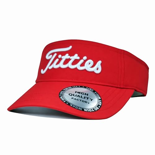 Bamveio Tittiess Golfvisiermützen für Männer und Frauen, lustige Titties Golf-Geschenke für Erwachsene, Humor, 3. Rot-2, Einheitsgröße Bamveio Tittiess Golfvisiermützen für Männer und Frauen, lustige Titties Golf-Geschenke für Erwachsene, Humor, 3. Rot-2, Einheitsgröße von Bamveio