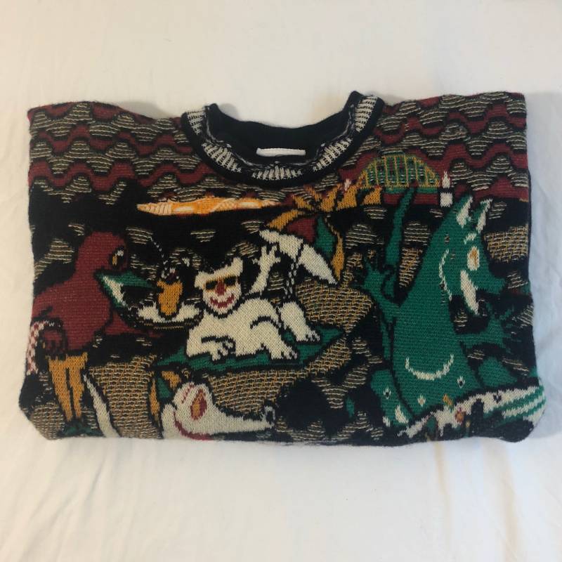 Vintage Cuggi Bunter "Tiere Australiens" Langarm Pullover Gr. L von BanadosEtshop
