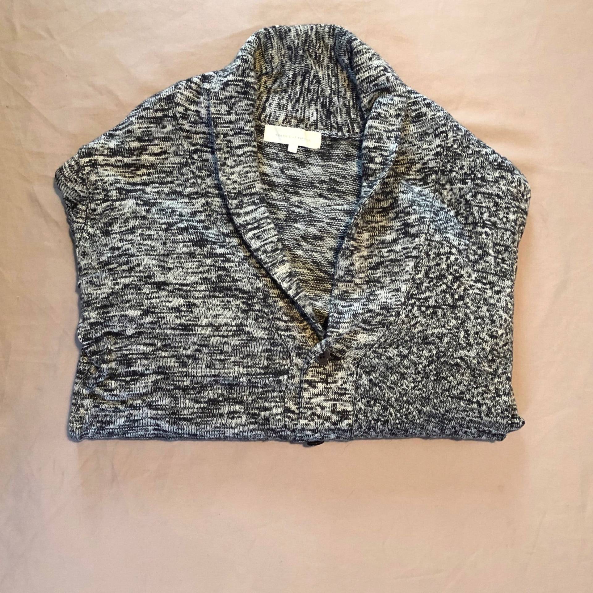 Vintage Shades Of Greige Graue Langarm Strickjacke Sz M von BanadosEtshop