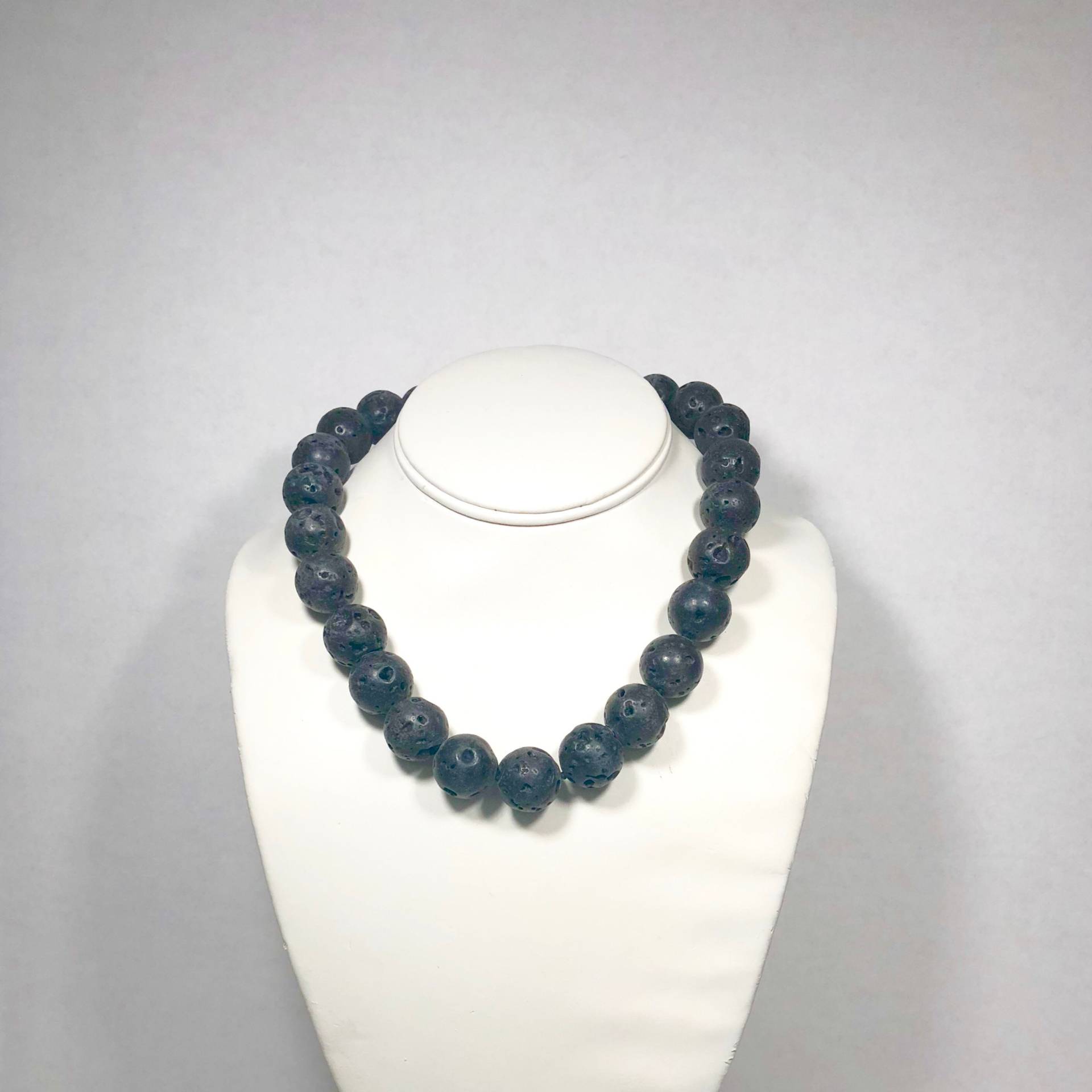 sterling Silber Lava Rock Perlenkette 45 cm von BanadosEtshop