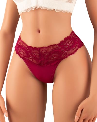 Banamic Damen Unterhosen Lace Underwear Seamless Thongs Panties Dessous von Banamic