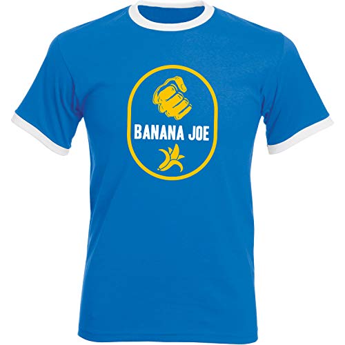 Banana Joe Kinder Original Premium Soccer Kontrast T-Shirt #2 Royalblau/Weiss 134 von Banana Joe