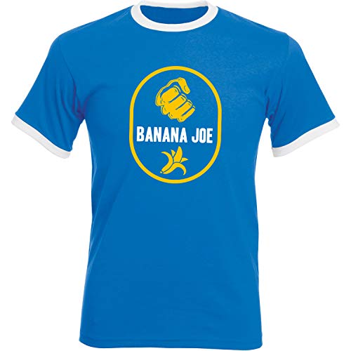 Banana Joe Kinder Original Premium Soccer Kontrast T-Shirt #2 Royalblau/Weiss 146 von Banana Joe