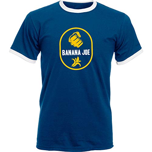 Banana Joe Original Premium Soccer Kontrast T-Shirt #2 Navyblau/Weiss L Slim von Banana Joe