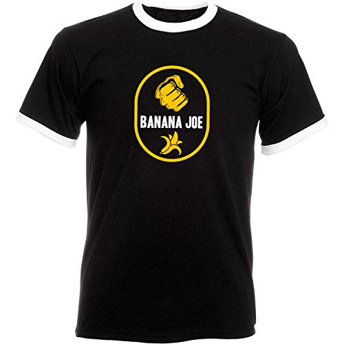 Banana Joe Original Herren Soccer Kontrast T-Shirt #2 mit HighEnd Druck schwarz/Weiss 3XL von Banana Joe