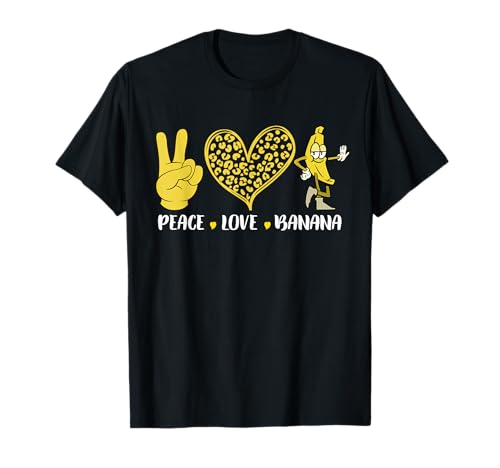 Peace Love Banana Humor Fruit Lover Funny Love Banana Kids T-Shirt von Banana Lover for Smoothie Fans Fruit Humor Apparel