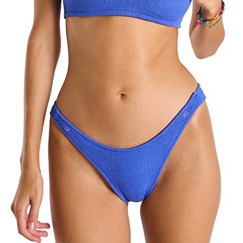 BANANA MOON Damen Naida Scrunchy Bikini-Unterteile, blau, 40 von Banana Moon