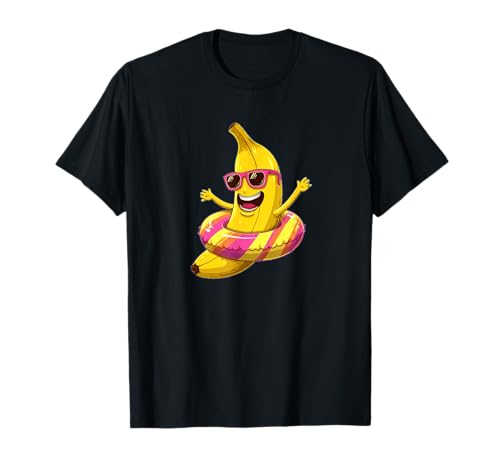Coole Cartoon Banane im Pool Ring für Jungen und Mädchen T-Shirt Coole Cartoon Banane im Pool Ring für Jungen und Mädchen T-Shirt von Banana Vacation Outfit