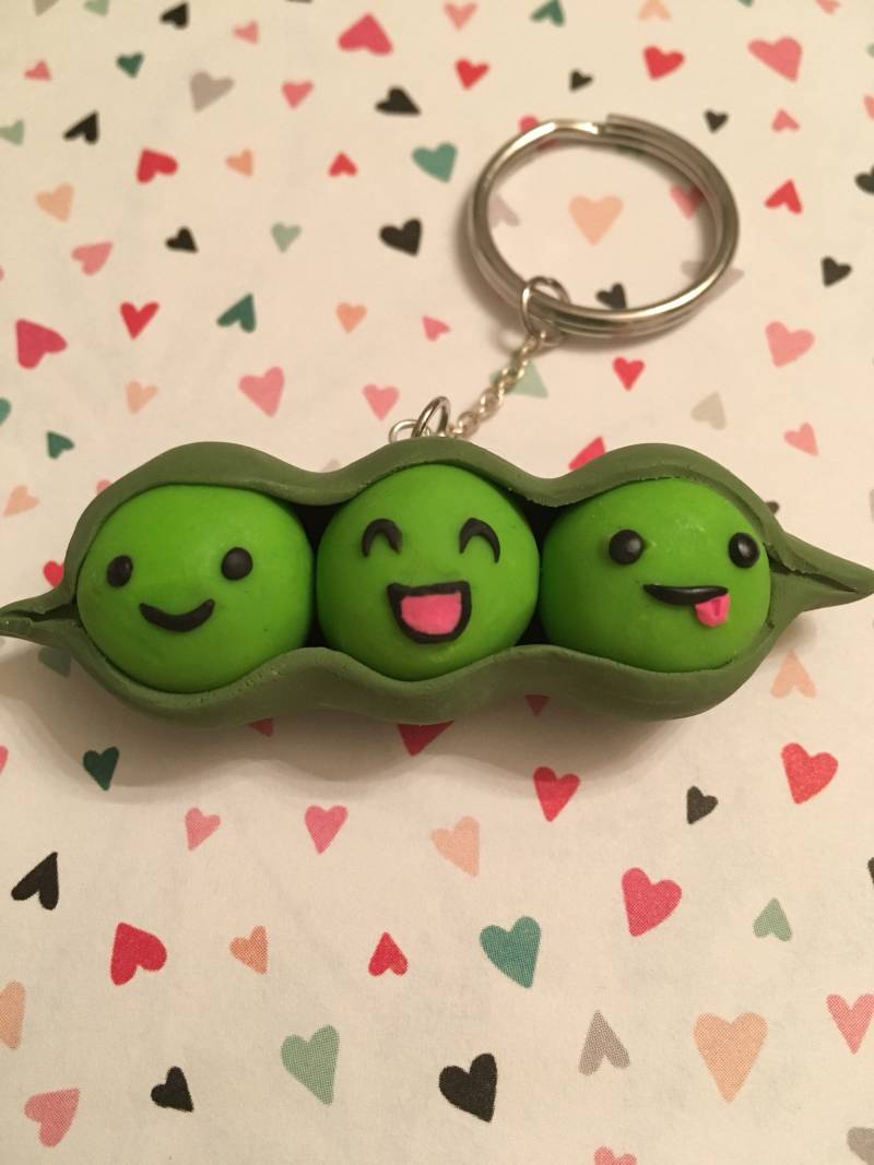 3 Erbsen in Einer Schote Schlüsselanhänger 3 Erbsen in Einer Schote Schlüsselanhänger von BananaAndBear