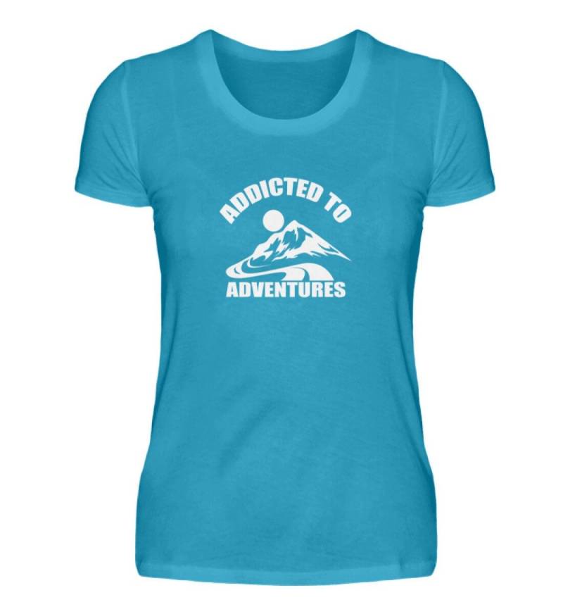 Addicted To Adventures - Damen T-Shirt Premiumshirt von Bananadesignz