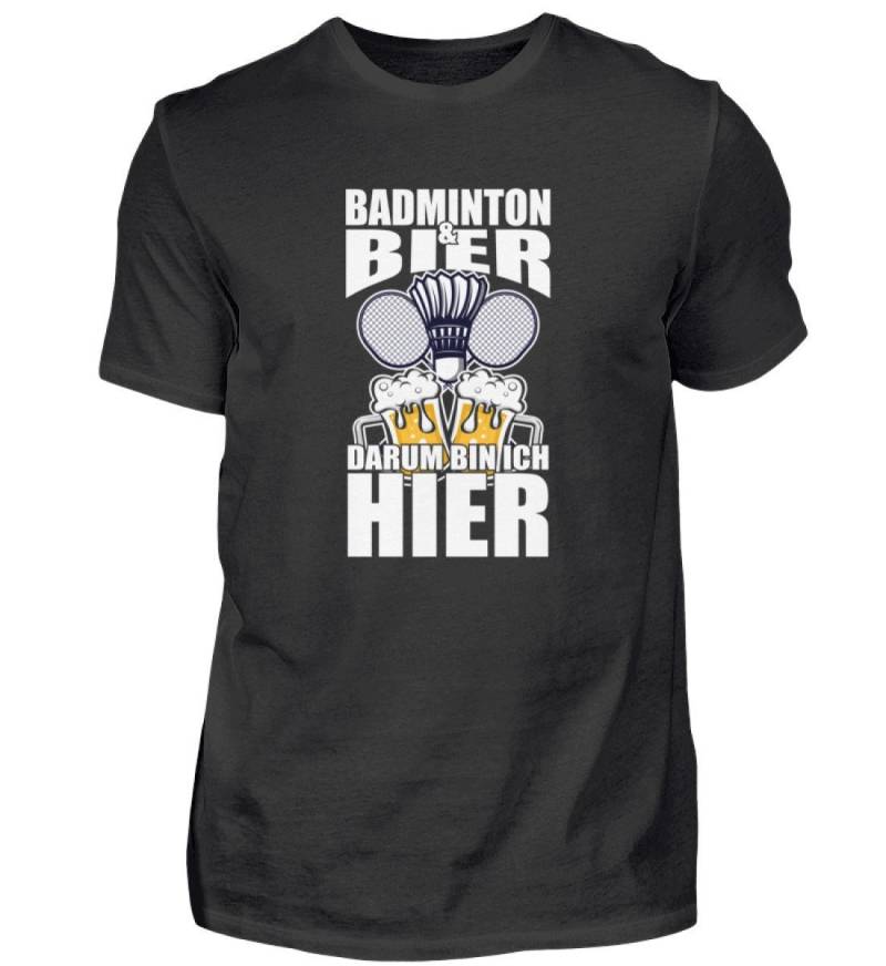Badminton Und Bier Darum Bin Ich Hier Papa Vater Spruch Dad Vatertag Geschenkidee Geburtstag - Herren Shirt von Bananadesignz