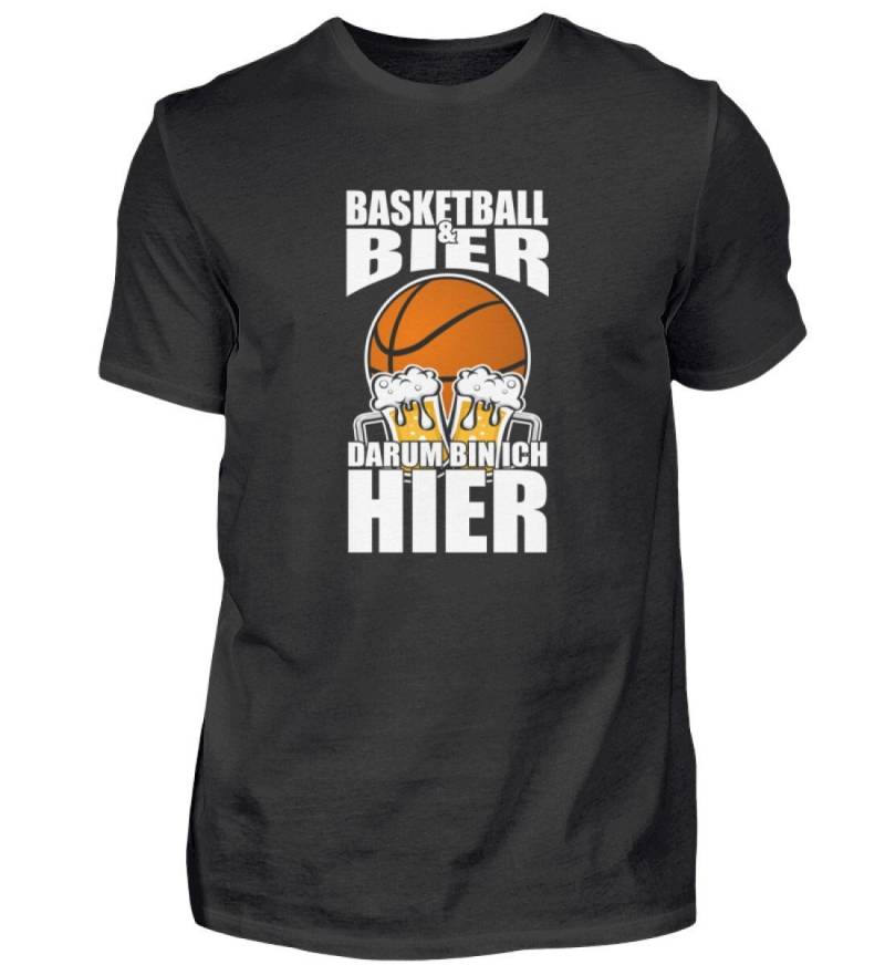 Basketball Und Bier Darum Bin Ich Hier Papa Vater Spruch Dad Vatertag Geschenkidee Geburtstag - Herren Shirt von Bananadesignz