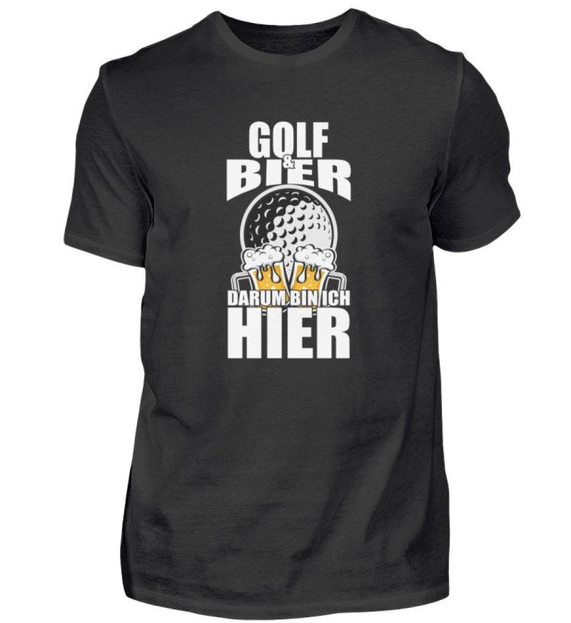 Golf Und Bier Darum Bin Ich Hier Papa Vater Spruch Dad Vatertag Geschenkidee Geburtstag - Herren Shirt von Bananadesignz