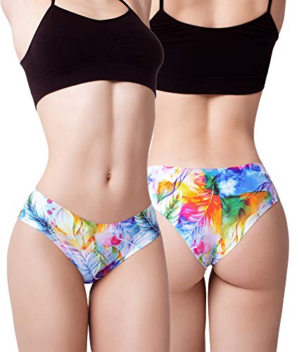 BANANALU Damen Slips mit Print Motiv Flower Blumen Fantasy Unterhosen Mystic Vibes 2 M von BANANALU