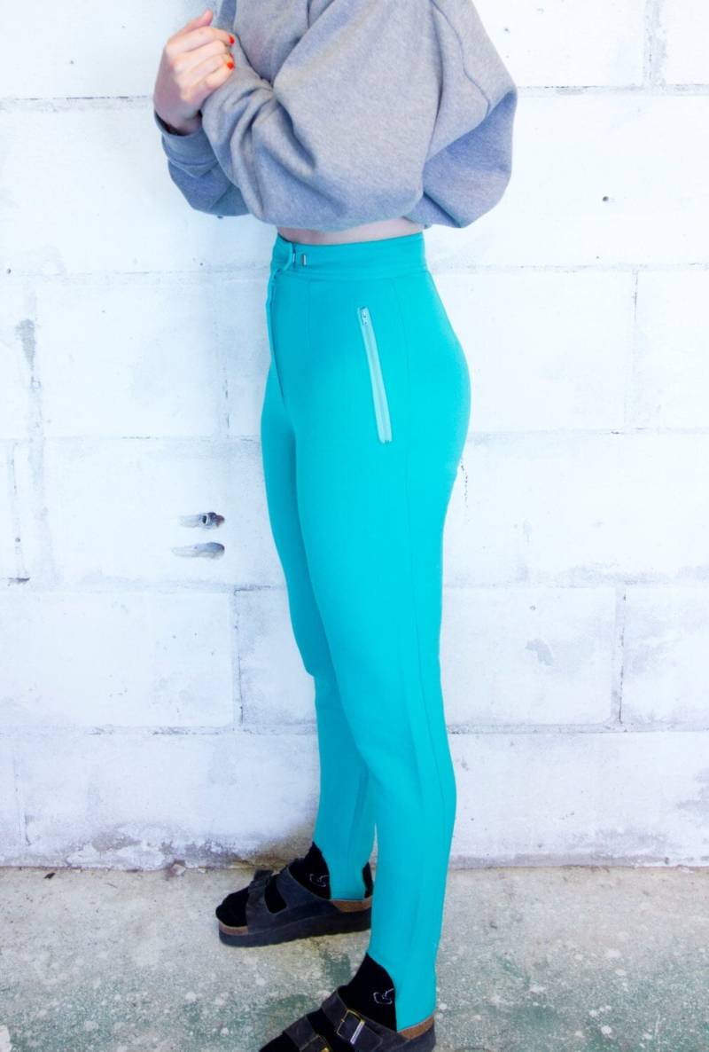 80Er Jahre Pastell Pop Türkis Glamour Blondie Hose Vintage Dance Off Dirty Dancing Pants 80Er Jahre Pastell Pop Türkis Glamour Blondie Hose Vintage Dance Off Dirty Dancing Pants von BananiFashion