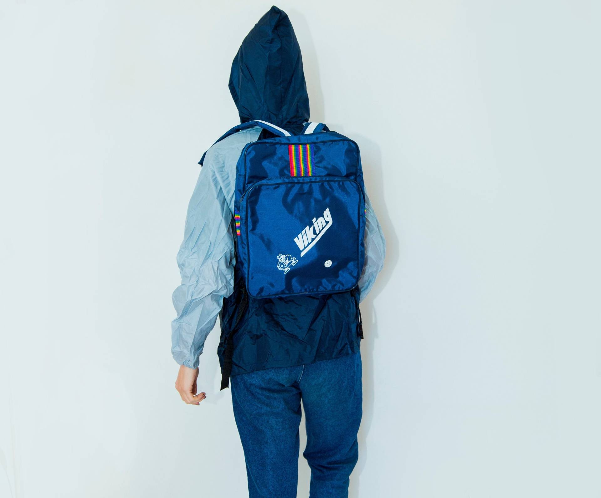 80Er Jahre Wikinger Rucksack Jacke Ruggsack Jacketbag Vintage Rare Tasche Windjacke von BananiFashion
