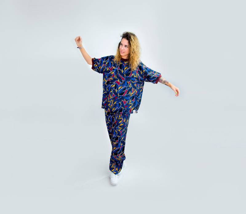 Banani Fashion 2-Piece-Set Shirt Und Hose Passend Jungle Leaf Streets T-Shirt Unisex Damen Herren Viscose Kleidung von BananiFashion