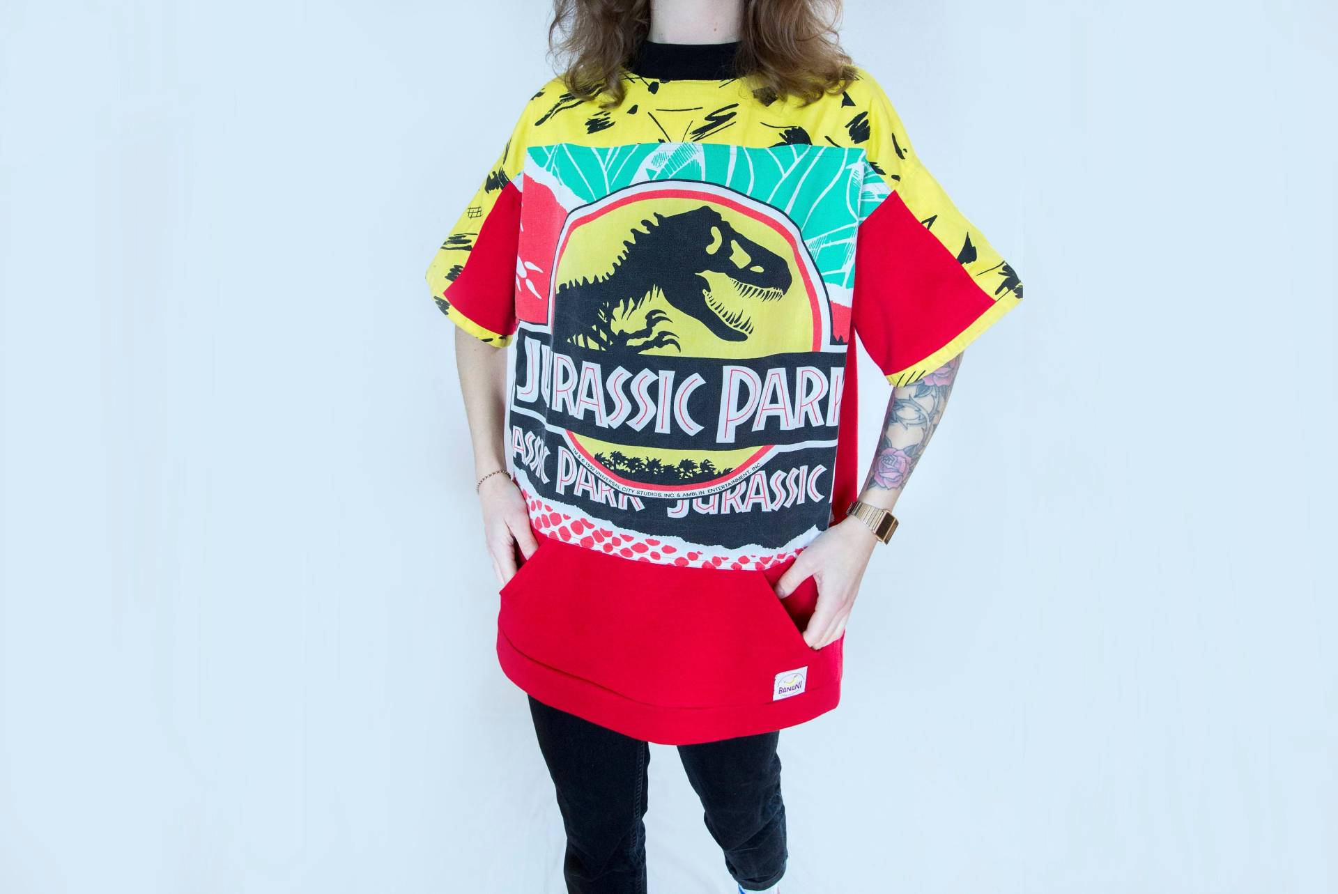 Banani Fashion Jurrasic Park Sweater 90Er Jahre Beware T-Rex Sweatshirt Süßes Dinosaurier Design Shirt von BananiFashion
