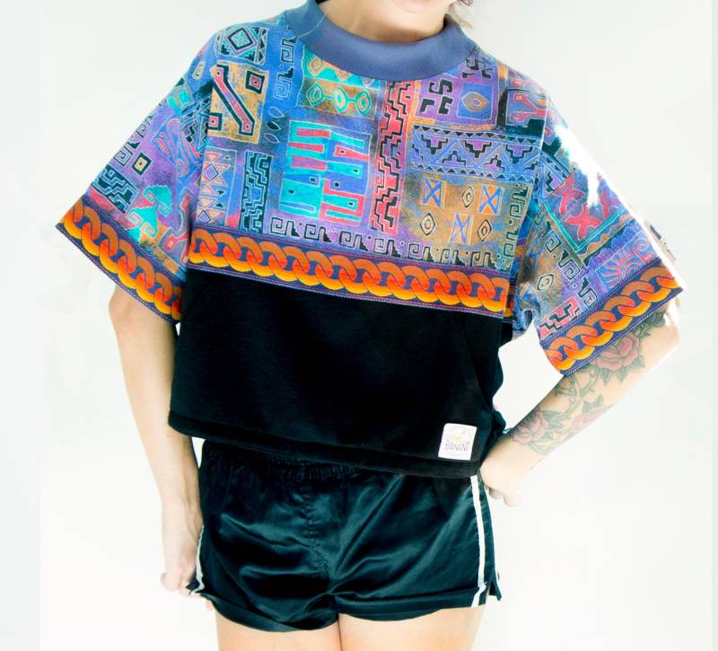 Banani Mode Sport Crop Top Anfang Der 90Er Jahre Hip Hop Dance Shirt Street Style Design Kurze Sweatshirt von BananiFashion