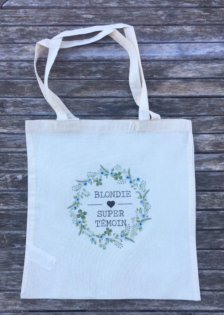 Einkaufstasche in Baumwolle Personalisierte Geschenk Zeuge, Trauzeugin Bei Den Vornamen, Datum Ihrer Wahl Wo Hochzeit Braut Einkaufstasche in Baumwolle Personalisierte Geschenk Zeuge, Trauzeugin Bei Den Vornamen, Datum Ihrer Wahl Wo Hochzeit Braut von Banasah