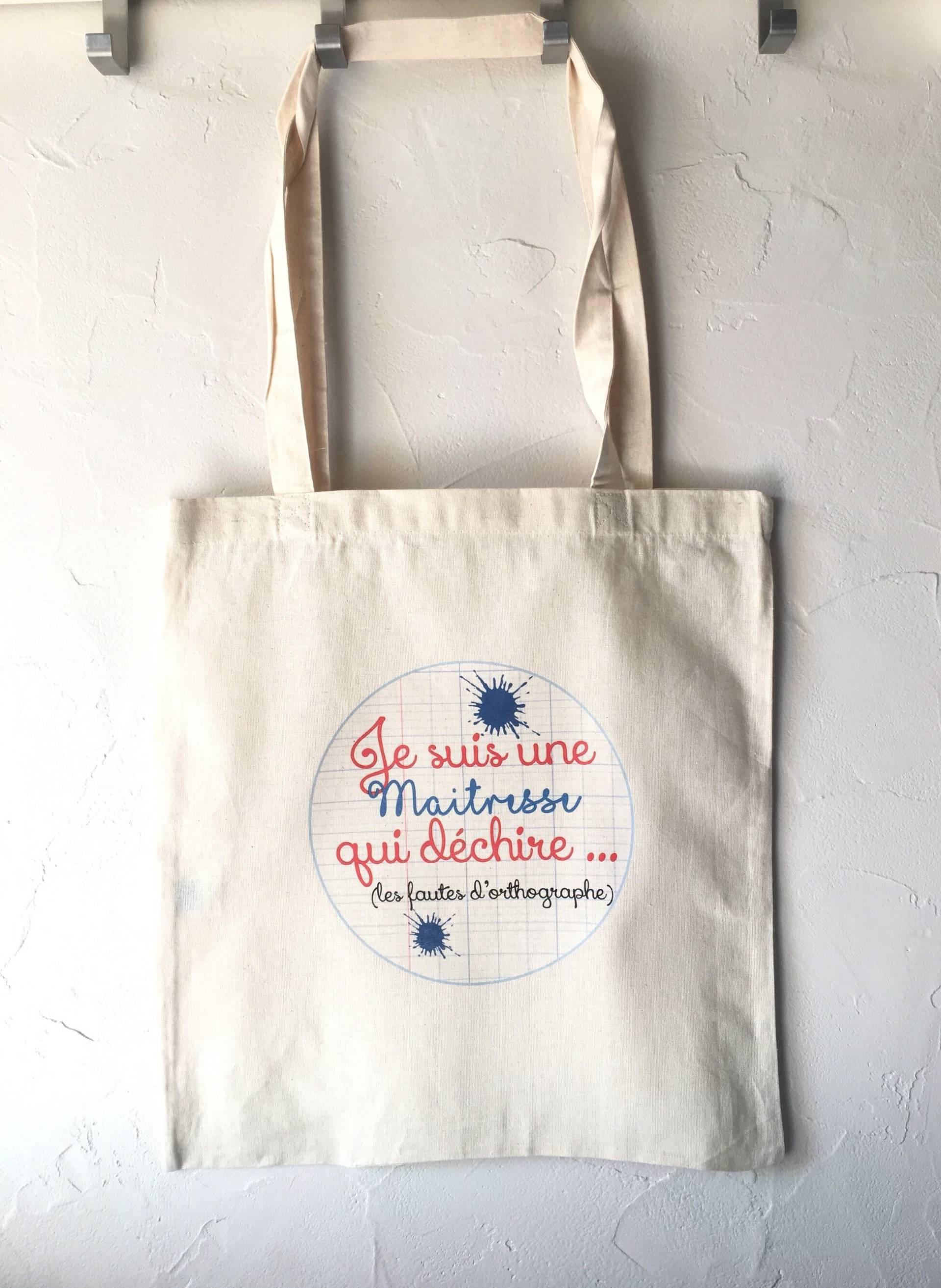 Einkaufstasche in Baumwolle Personalisierte Lehrer-Geschenk Einkaufstasche in Baumwolle Personalisierte Lehrer-Geschenk von Banasah