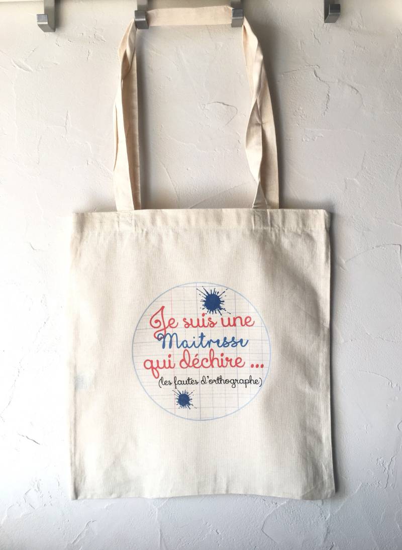 Einkaufstasche in Baumwolle Personalisierte Lehrer-Geschenk Einkaufstasche in Baumwolle Personalisierte Lehrer-Geschenk von Banasah