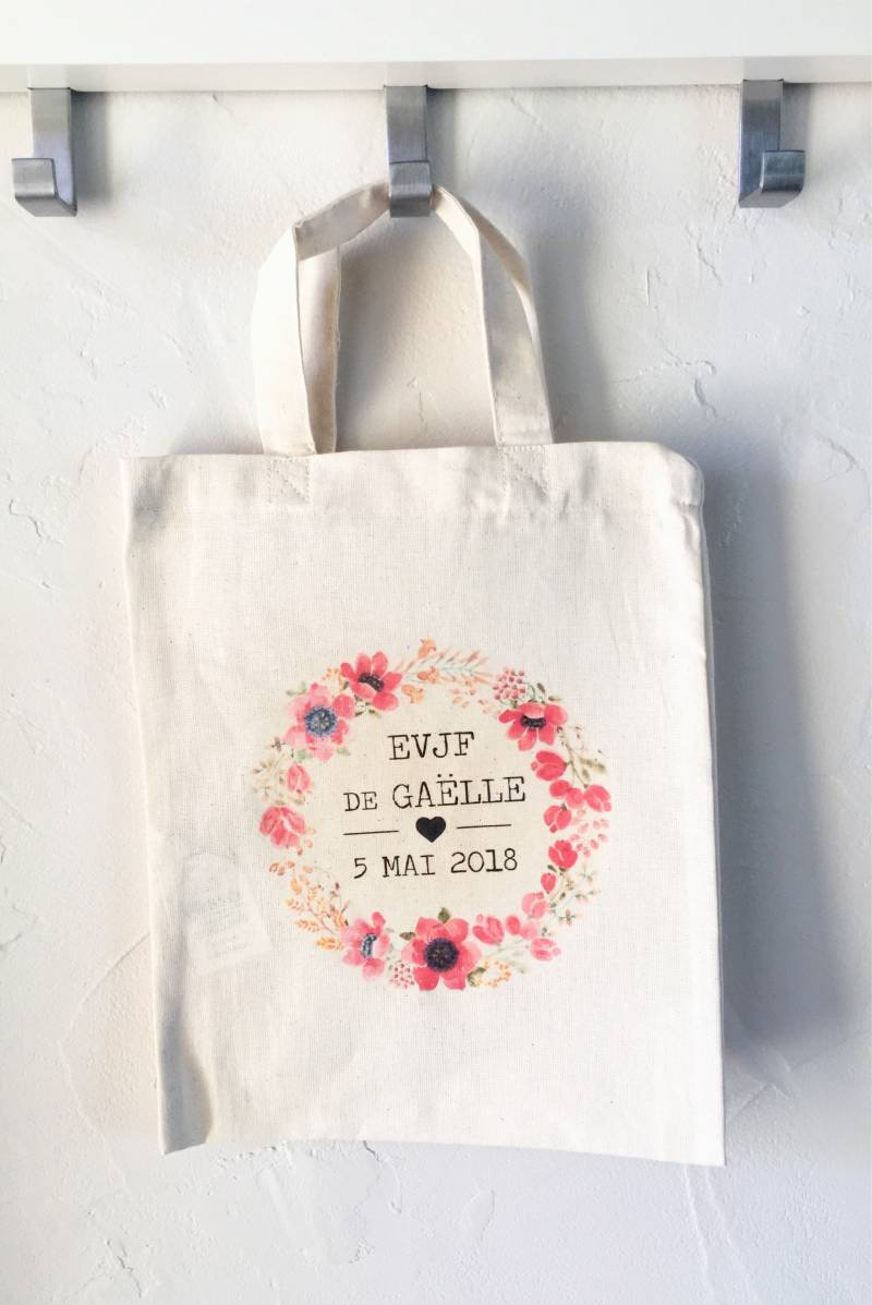 Personalisierte Baumwolltasche Für Junggesellenabschied Mit Vorname, Datum Ihrer Wahl 22x26 cm Personalisierte Baumwolltasche Für Junggesellenabschied Mit Vorname, Datum Ihrer Wahl 22x26 cm von Banasah