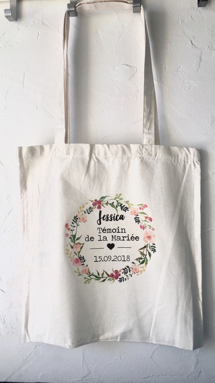 Personalisierte Baumwolltasche Zeugengeschenk, Brautjungfer Mit Vorname, Datum Ihrer Wahl Hochzeit Junggesellinnenabschied Braut Personalisierte Baumwolltasche Zeugengeschenk, Brautjungfer Mit Vorname, Datum Ihrer Wahl Hochzeit Junggesellinnenabschied Braut von Banasah