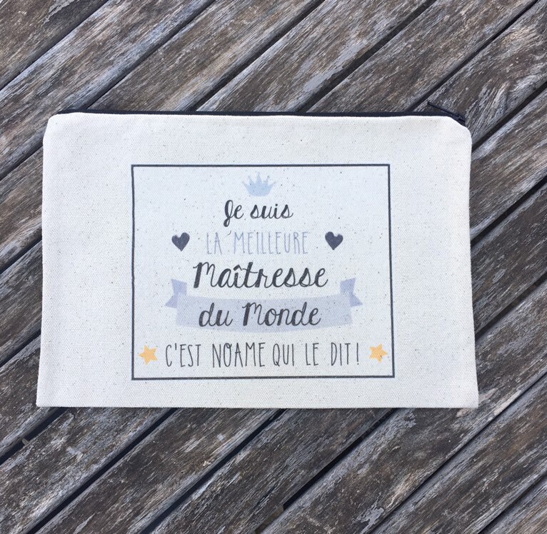 Personalisierter Beutel Mit Reißverschluss Aus Ecrufarbener Baumwolle „Ich Bin Die Beste Herrin Der Welt" Schneller Versand, Auch Für Oma, Mama Personalisierter Beutel Mit Reißverschluss Aus Ecrufarbener Baumwolle „Ich Bin Die Beste Herrin Der Welt" Schneller Versand, Auch Für Oma, Mama von Banasah