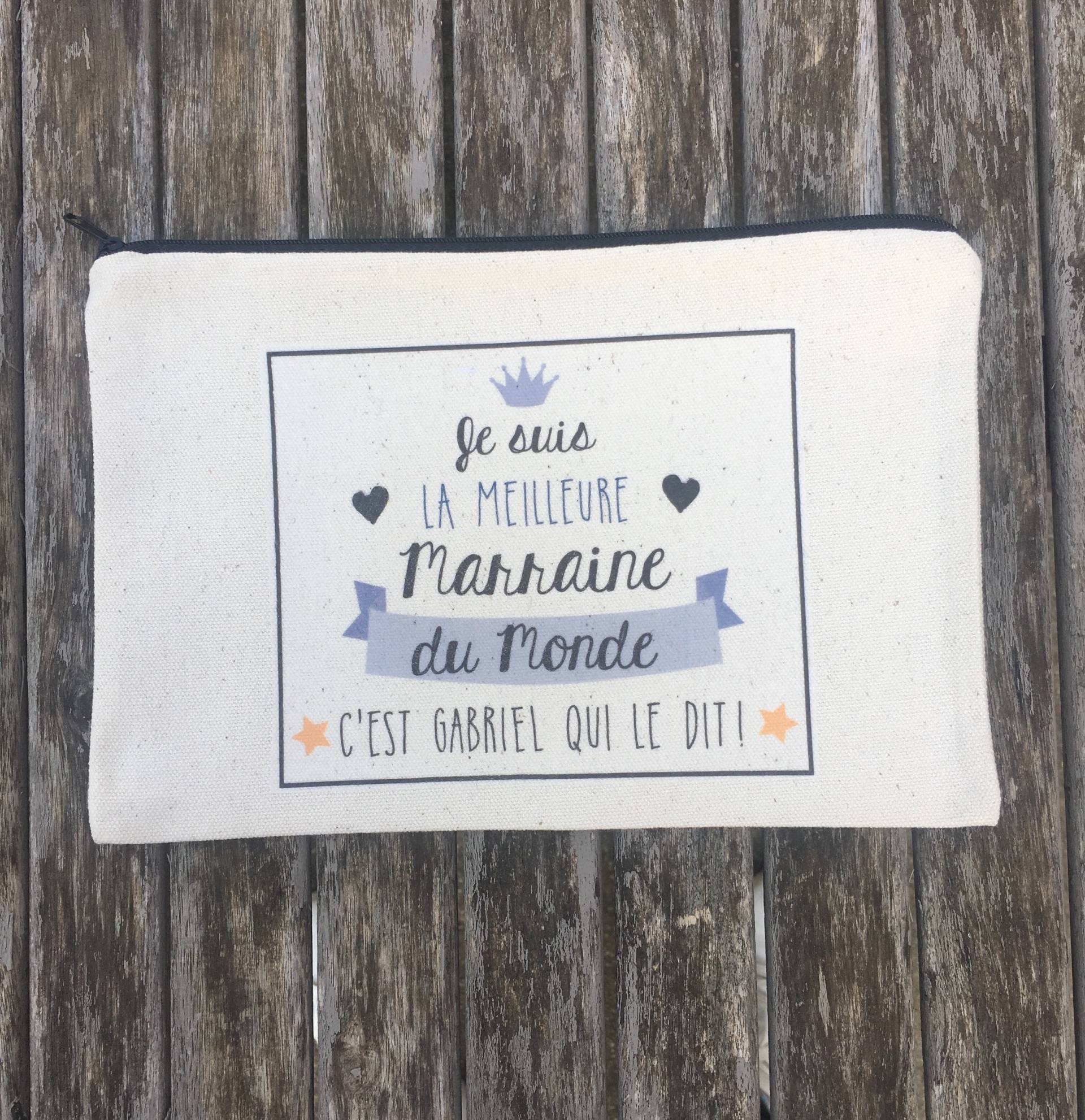 Personalisierter Beutel Mit Reißverschluss Aus Ecrufarbener Baumwolle „Ich Bin Die Beste Patin Der Welt..." Schneller Versand, Auch Für Oma Personalisierter Beutel Mit Reißverschluss Aus Ecrufarbener Baumwolle „Ich Bin Die Beste Patin Der Welt..." Schneller Versand, Auch Für Oma von Banasah