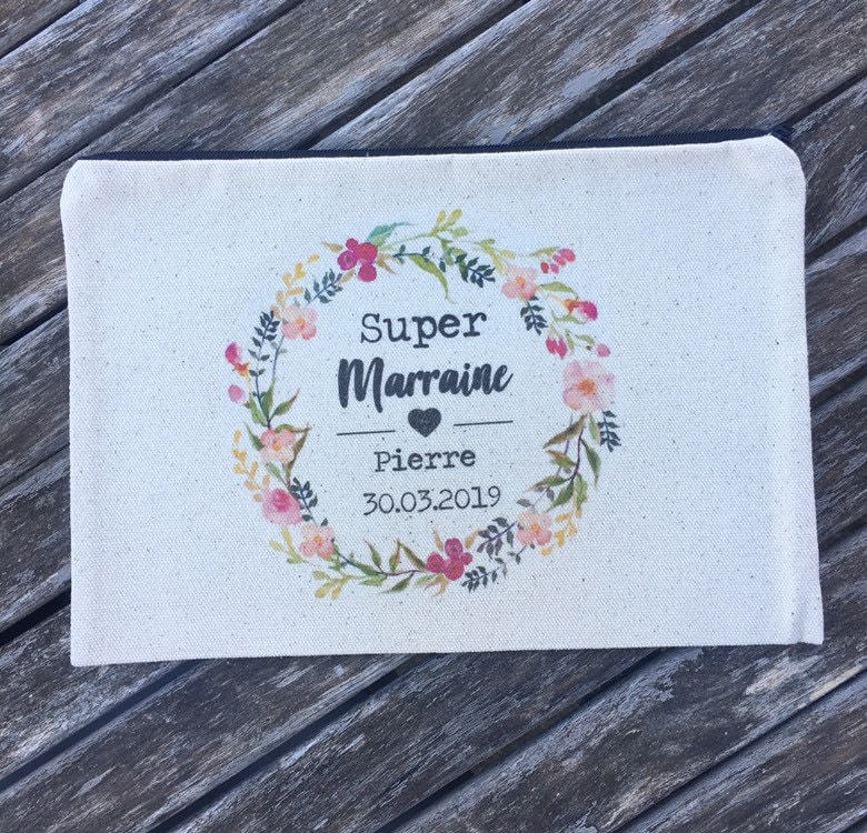 Personalisierter Beutel Mit Reißverschluss Aus Ecrufarbener Baumwolle „Ich Bin Eine Super-Oma..." Schneller Versand, Auch Für Oma, Mama & Co Personalisierter Beutel Mit Reißverschluss Aus Ecrufarbener Baumwolle „Ich Bin Eine Super-Oma..." Schneller Versand, Auch Für Oma, Mama & Co von Banasah