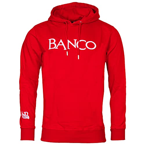 Banco Herren Kapuzenpullover Pullover Hoodie E201.1 (as3, Alpha, m, Regular, Regular, Rot) von Banco