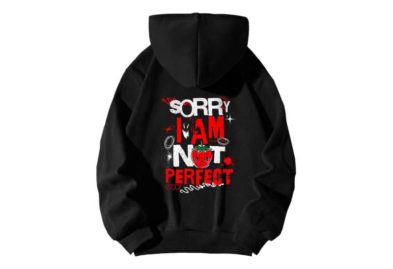 Banco Hoodie Damen Hoodie mit Front- und Rückendruck – Sorry I Am Not Perfect Bequeme Passform, kombinierbar mit Jeans, Leggings oder Jogginghose. von Banco