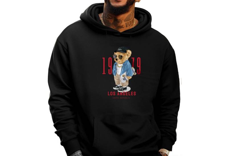 Banco Hoodie Kapuzenpullover Bärenaufdruck in Größen XS - 6XL von Banco