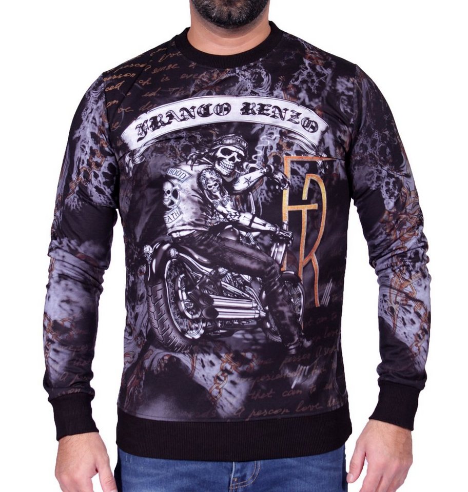 Banco Longpullover Langarmshirt Herren mit ausgefallenem Print Longsleeve von Banco