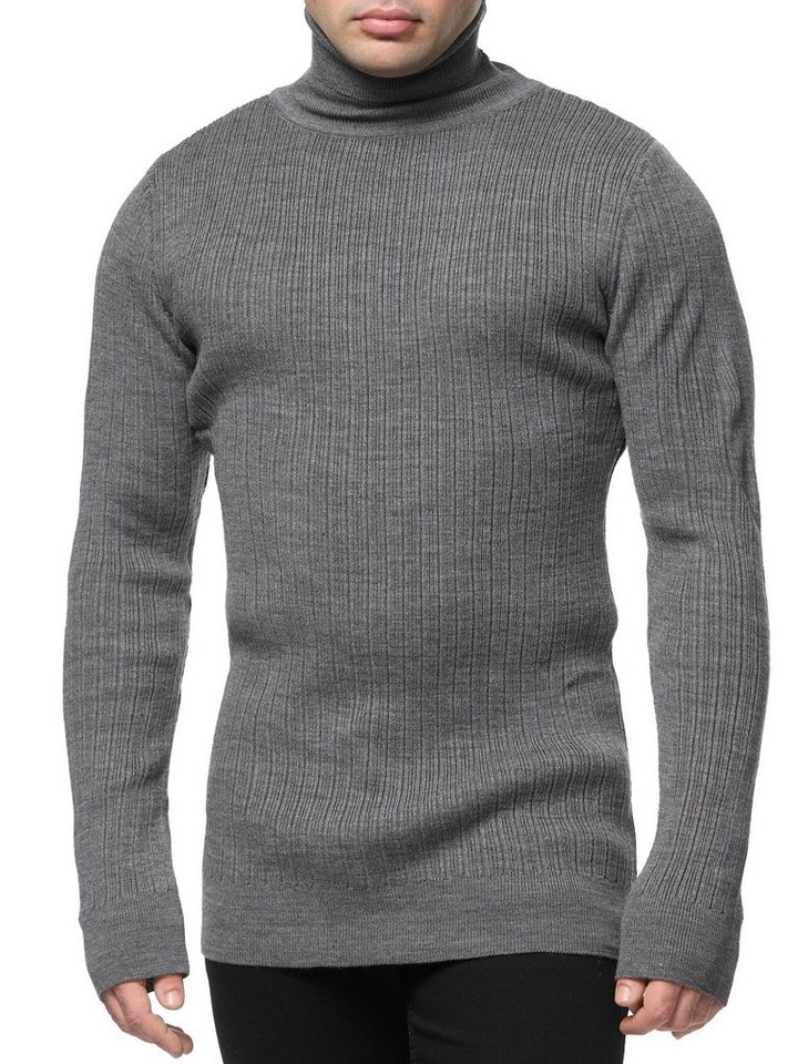 Banco Rollkragenpullover Rollkragen Pullover in unifarbenem Design - Slim Fit von Banco
