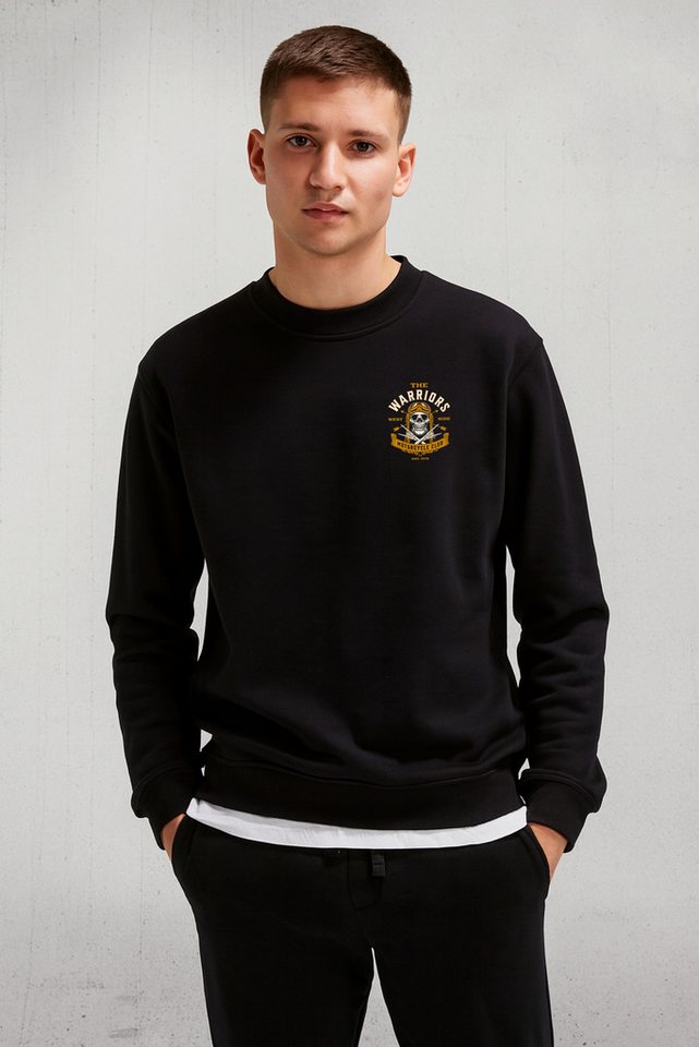 Banco Rundhalspullover Herren Sweatshirt - Rundhals Pullover mit Front- & Backprint Casual Streetwear für Freizeit & Motorrad von Banco