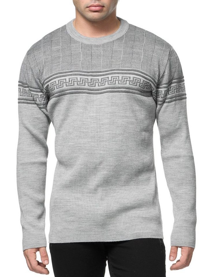 Banco Rundhalspullover Rundhals Basic Pullover Ganzjahrpullover Winter Herbst Frühling von Banco