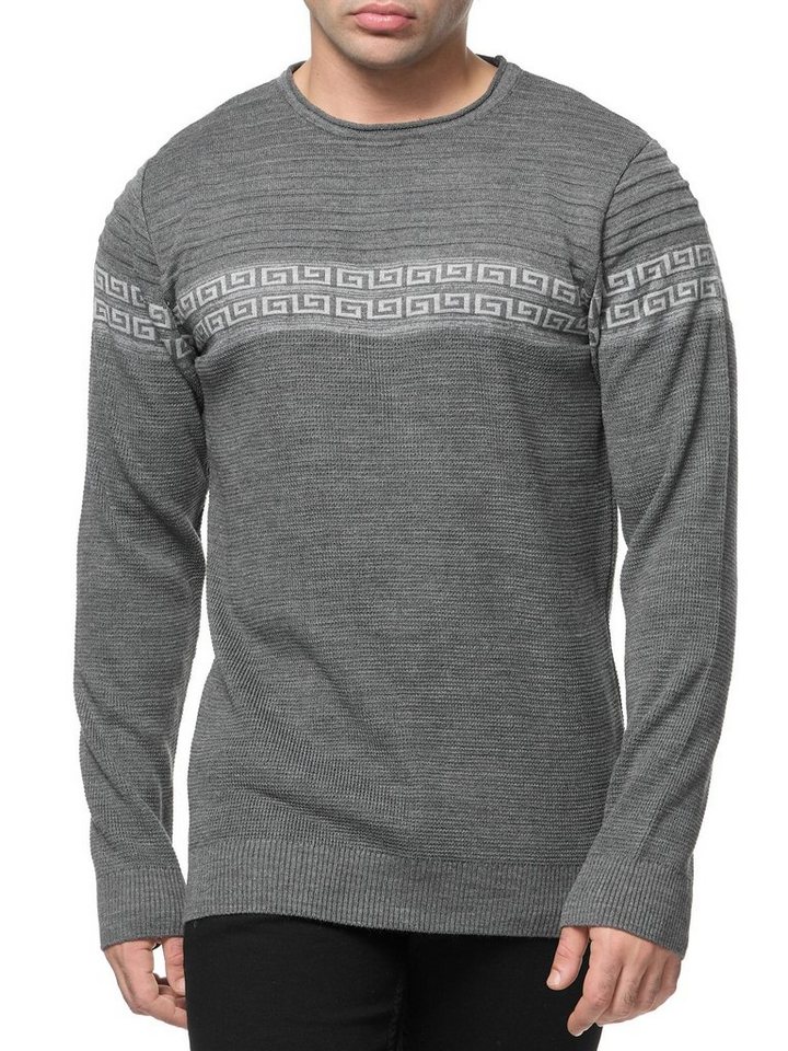 Banco Rundhalspullover Rundhals Basic Pullover Ganzjahrpullover Winter Herbst Frühling von Banco