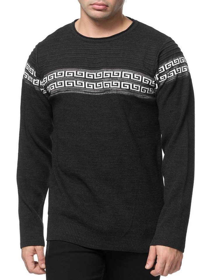 Banco Rundhalspullover Rundhals Basic Pullover Ganzjahrpullover Winter Herbst Frühling von Banco
